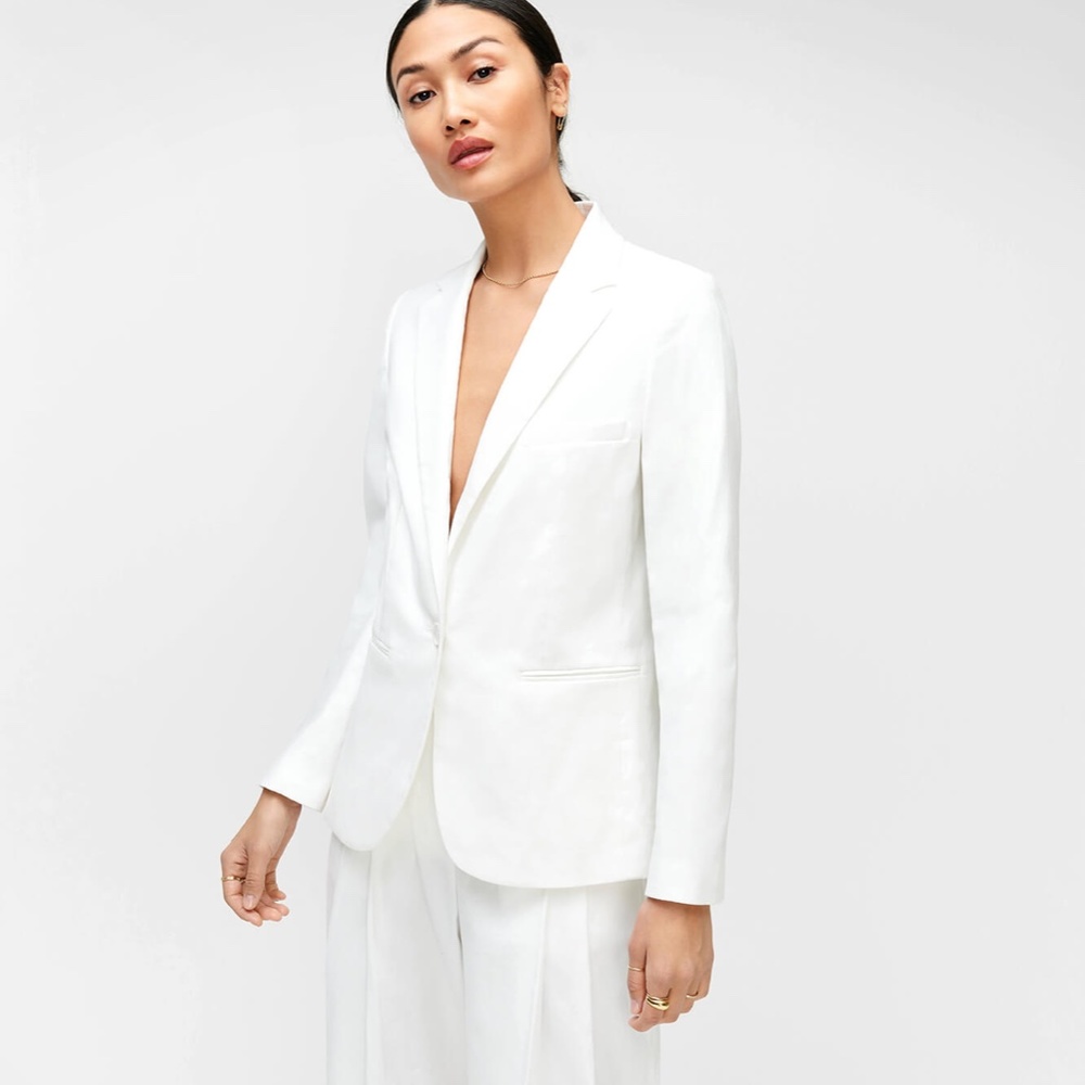 Classic Blazer Linen Cotton Blend